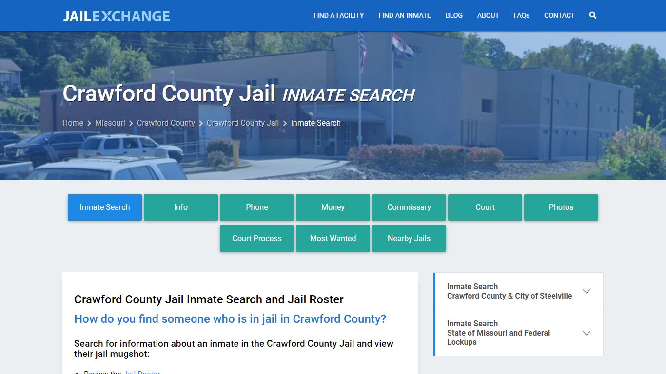 Inmate Search: Roster & Mugshots - Crawford County Jail, MO